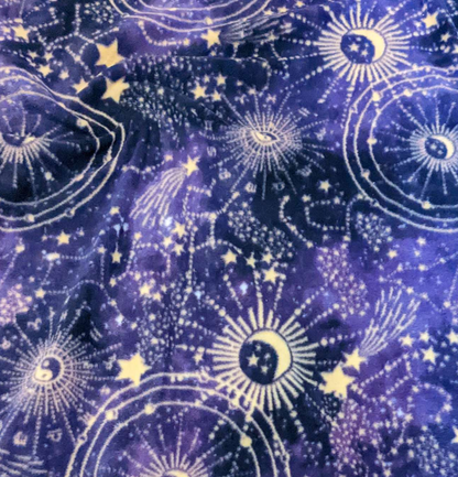 Celestial two layer fleece tie blanket