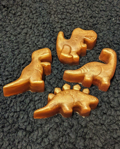 Dinosaur chicken nugget mini soaps